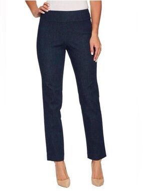 KRAZY LARRY apparel Pants Blue Denim Pull On Ankle Pant 10 NWT